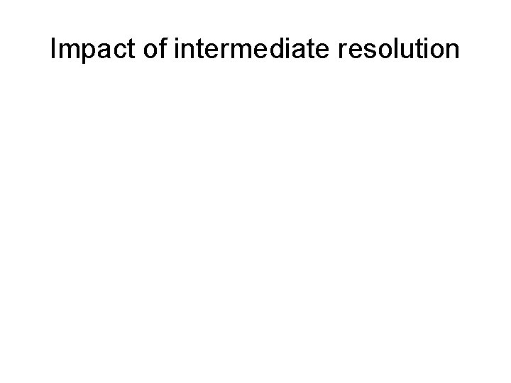 Impact of intermediate resolution 