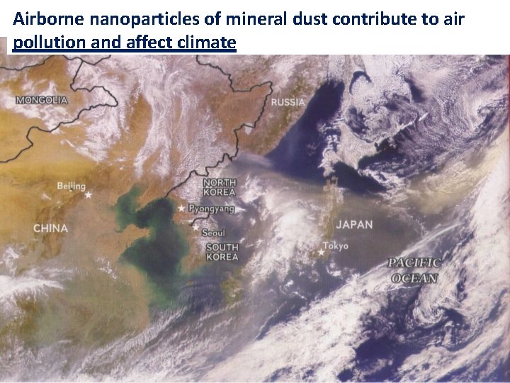 Airborne nanoparticles of mineral dust contribute to air pollution and affect climate 