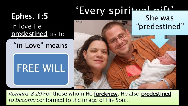 Ephes. 1: 5 In love He predestined us to adoption as sons “in Love” Ephes. 1: 5 In love He predestined us to adoption as sons “in Love”