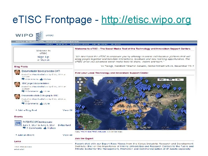 e. TISC Frontpage - http: //etisc. wipo. org 