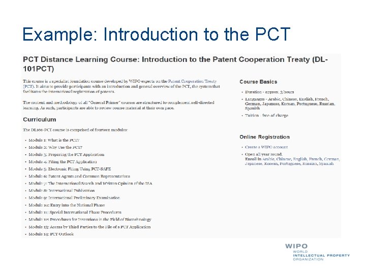 Example: Introduction to the PCT 