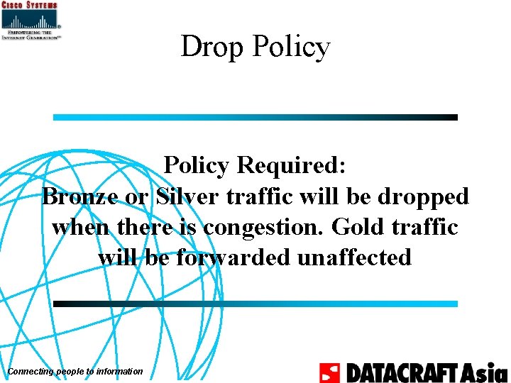 Drop Policy Required: Bronze or Silver traffic will be dropped when there is congestion.