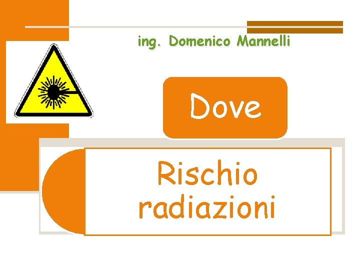 ing. Domenico Mannelli Dove Rischio radiazioni 