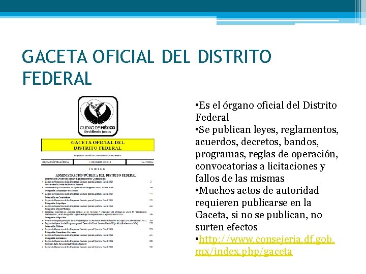 GACETA OFICIAL DEL DISTRITO FEDERAL • Es el órgano oficial del Distrito Federal • GACETA OFICIAL DEL DISTRITO FEDERAL • Es el órgano oficial del Distrito Federal •