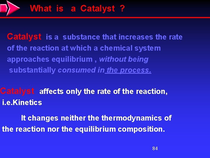 What is a Catalyst ? Catalyst is a substance that increases the rate of