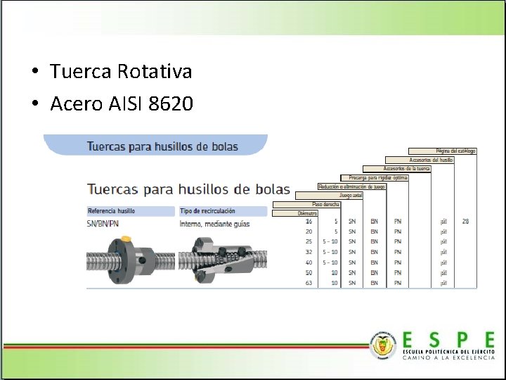  • Tuerca Rotativa • Acero AISI 8620 