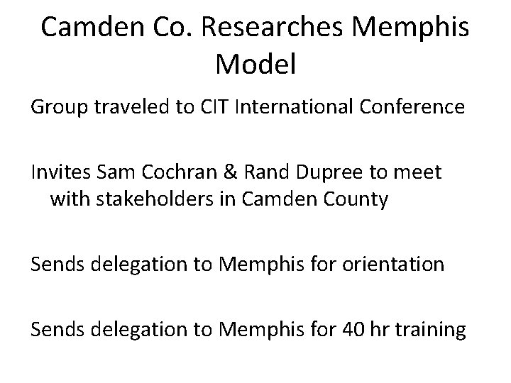 Overview of Crisis Intervention Team CIT Mary Lynne