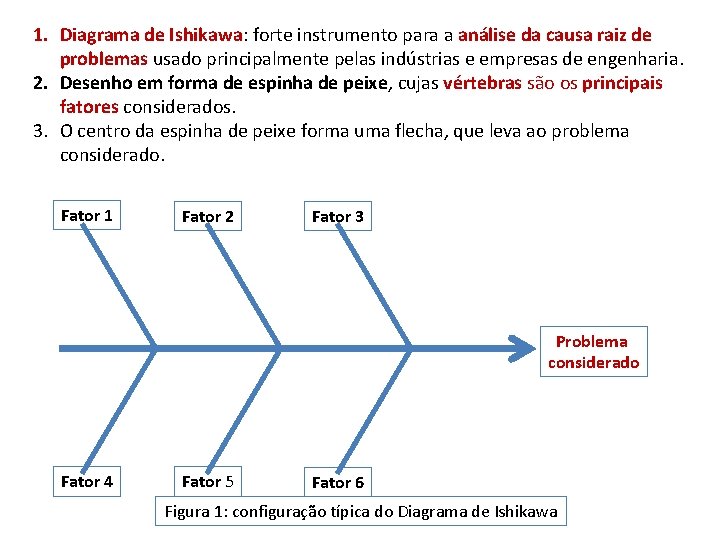 1. Diagrama de Ishikawa: forte instrumento para a análise da causa raiz de problemas