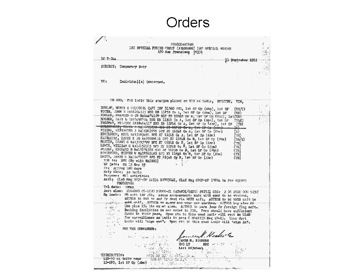 Orders Orders