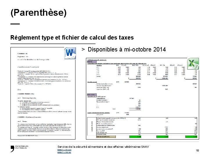 (Parenthèse) — Règlement type et fichier de calcul des taxes > Disponibles à mi-octobre