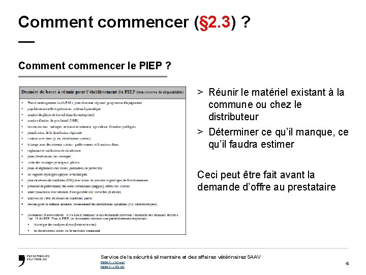 Comment commencer (§ 2. 3) ? — Comment commencer le PIEP ? > Réunir