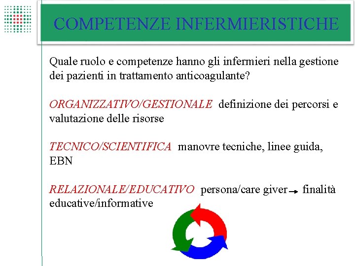 COMPETENZE INFERMIERISTICHE Quale ruolo e competenze hanno gli infermieri nella gestione dei pazienti in