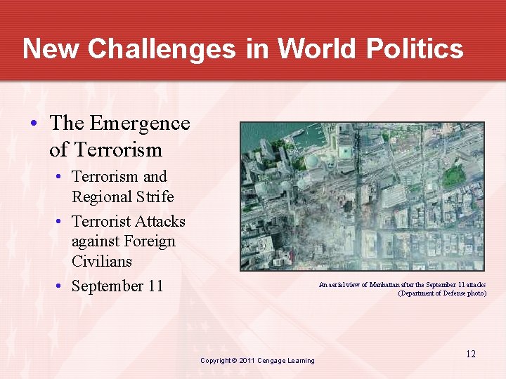 New Challenges in World Politics • The Emergence of Terrorism • Terrorism and Regional