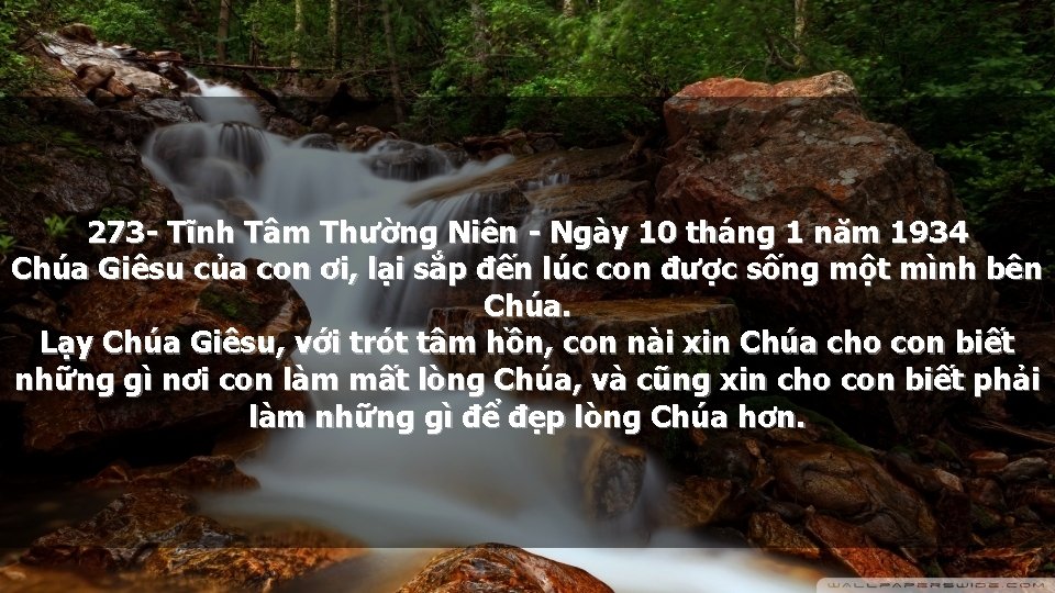 273 - Tĩnh Tâm Thường Niên - Ngày 10 tháng 1 năm 1934 Chúa