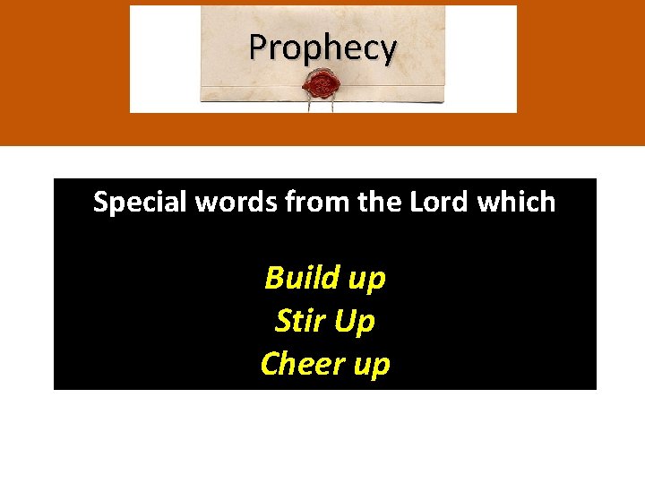 Prophecy Special words from the Lord which Build up Stir Up Cheer up 