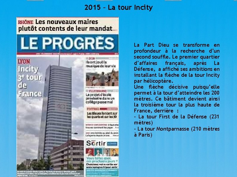 2015 – La tour Incity La Part Dieu se transforme en profondeur à la