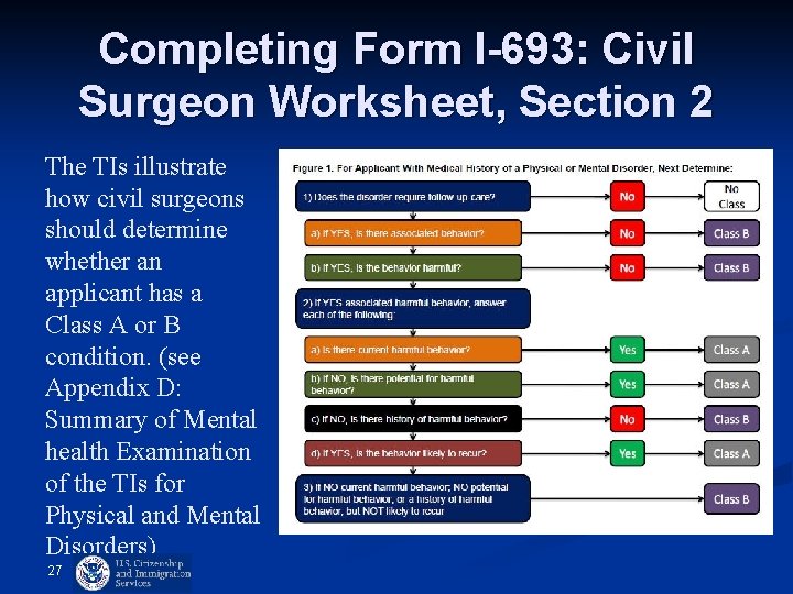 Completing Form I-693: Civil Surgeon Worksheet, Section 2 The TIs illustrate how civil surgeons Completing Form I-693: Civil Surgeon Worksheet, Section 2 The TIs illustrate how civil surgeons