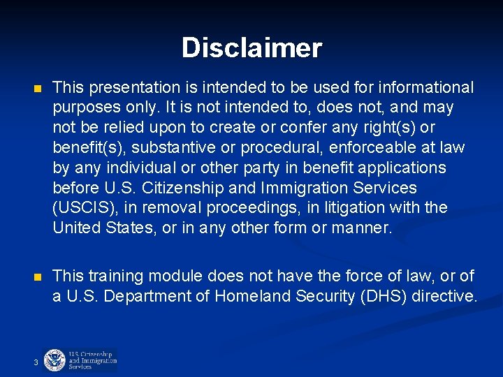 Disclaimer n This presentation is intended to be used for informational purposes only. It Disclaimer n This presentation is intended to be used for informational purposes only. It