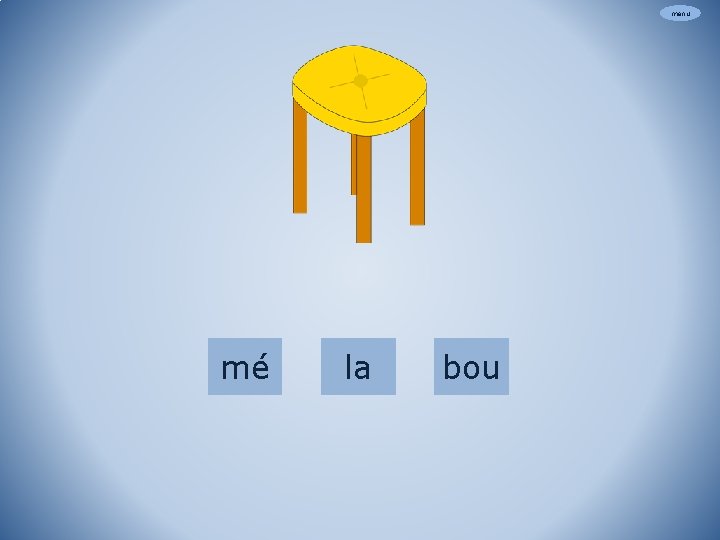 menu mé la bou 