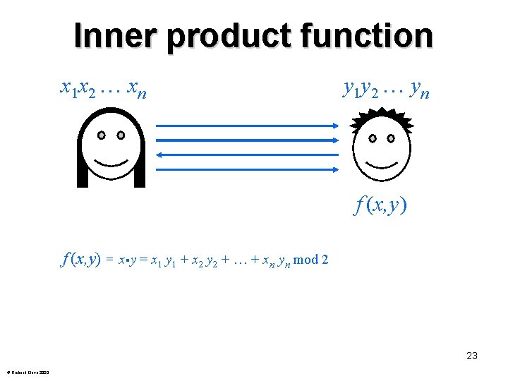Inner product function x 1 x 2 xn y 1 y 2 yn f