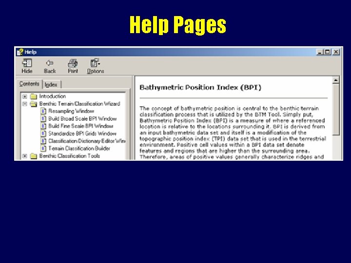 Help Pages 