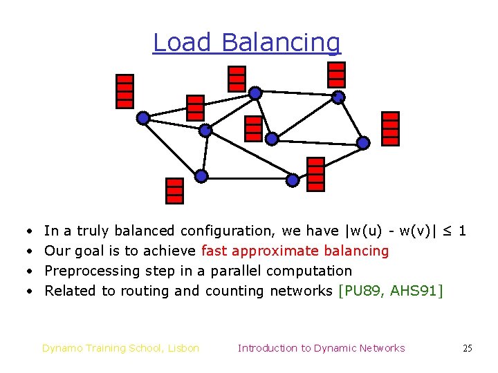Load Balancing • • In a truly balanced configuration, we have |w(u) - w(v)| Load Balancing • • In a truly balanced configuration, we have |w(u) - w(v)|