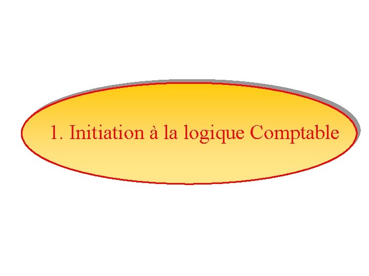 1. Initiation à la logique Comptable 