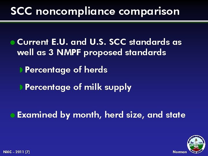 SCC noncompliance comparison l l Current E. U. and U. S. SCC standards as