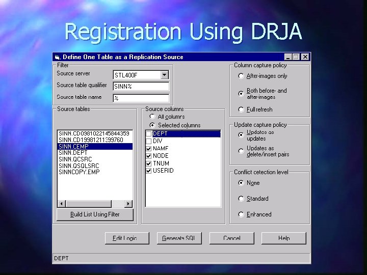 Registration Using DRJA 
