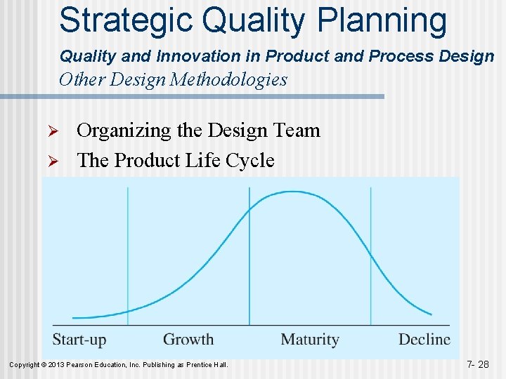 Strategic Quality Planning Quality and Innovation in Product and Process Design Other Design Methodologies