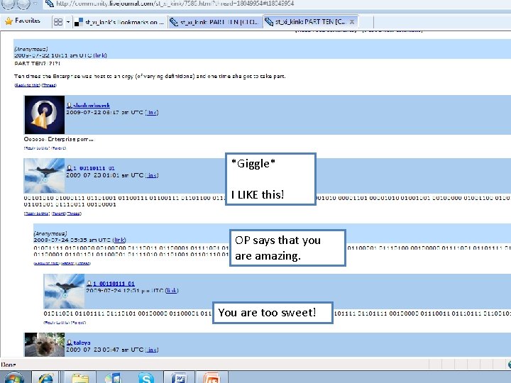 *Giggle* I LIKE this! OP says that you are amazing. You are too sweet!