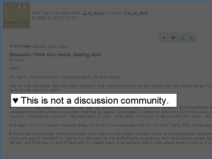 ♥ This is not a discussion community. 