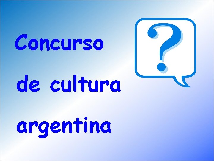 Concurso de cultura argentina 