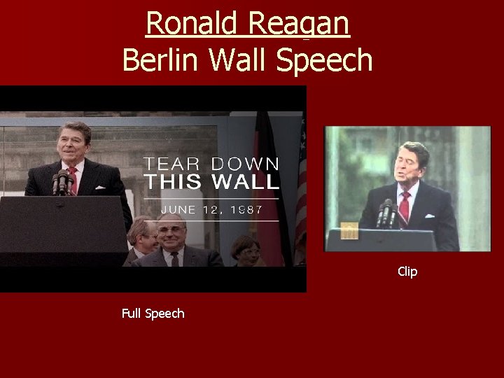 Ronald Reagan Berlin Wall Speech Clip Full Speech 