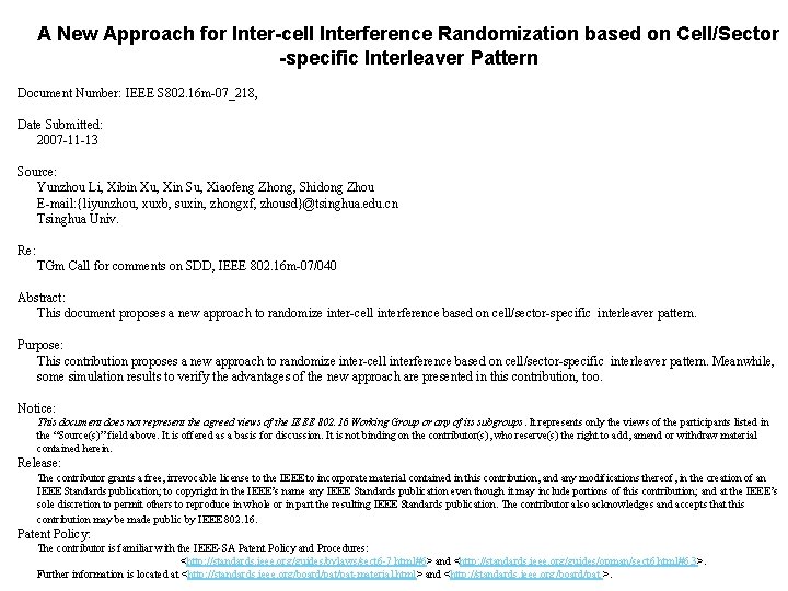 A New Approach for Intercell Interference Randomization based