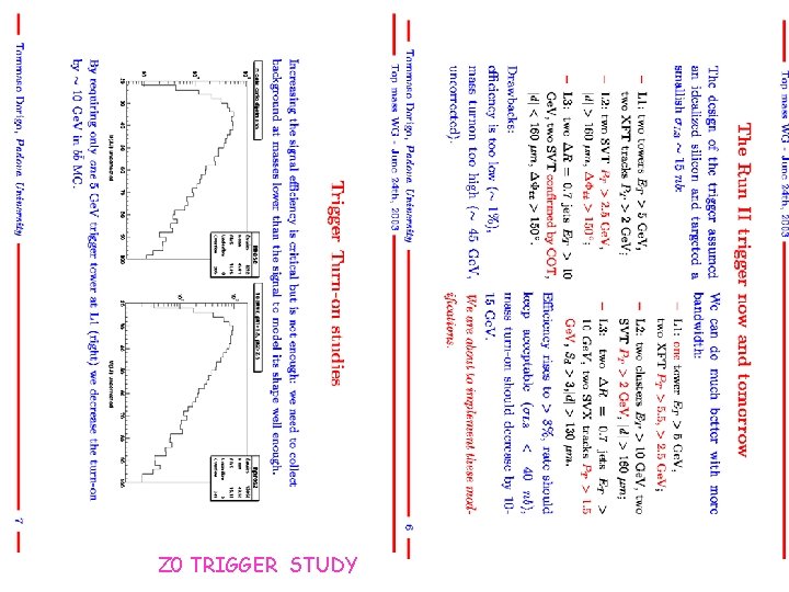 Z 0 TRIGGER STUDY 