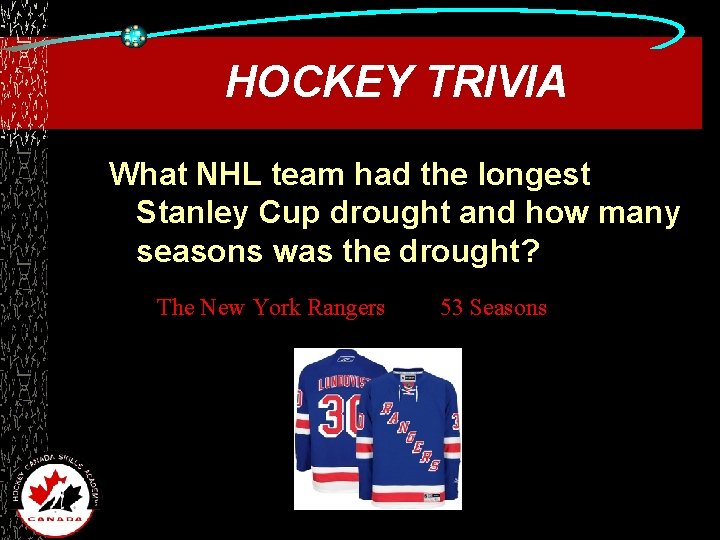 HOCKEY TRIVIA What NHL team had the longest Stanley Cup drought and how many