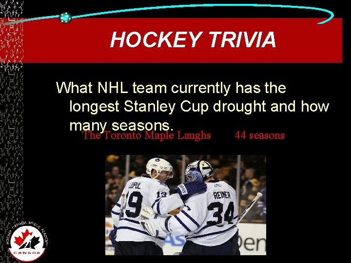 HOCKEY TRIVIA What NHL team currently has the longest Stanley Cup drought and how