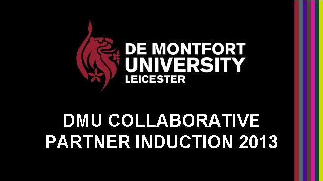 DMU COLLABORATIVE PARTNER INDUCTION 2013 