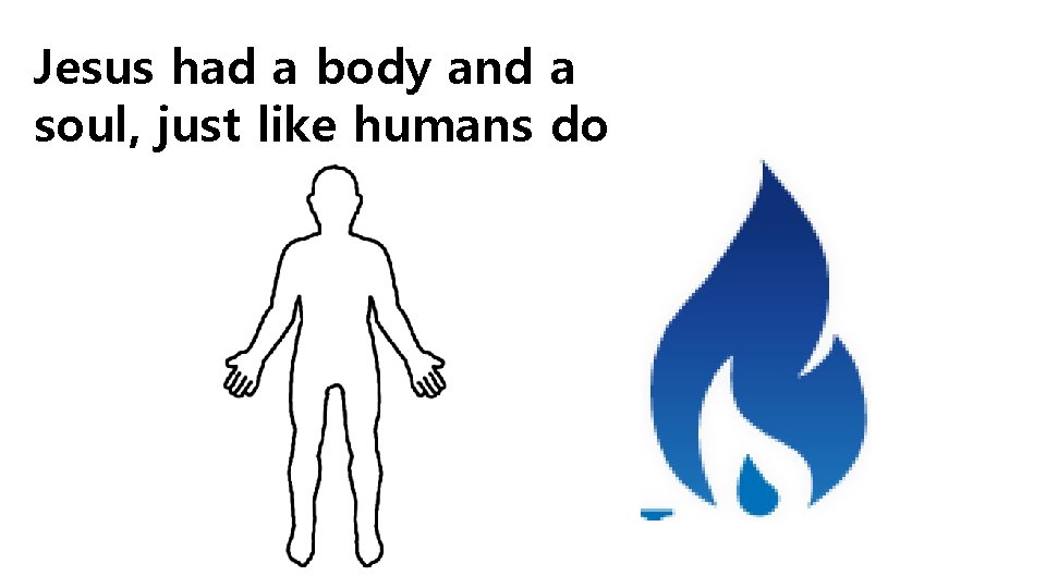 Jesus had a body and a soul, just like humans do 