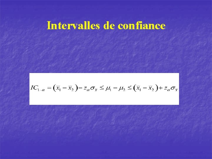 Intervalles de confiance 