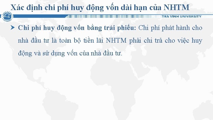 Xác định chi phí huy động vốn dài hạn của NHTM Chi phí huy