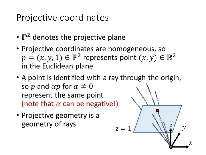 Projective coordinates • 