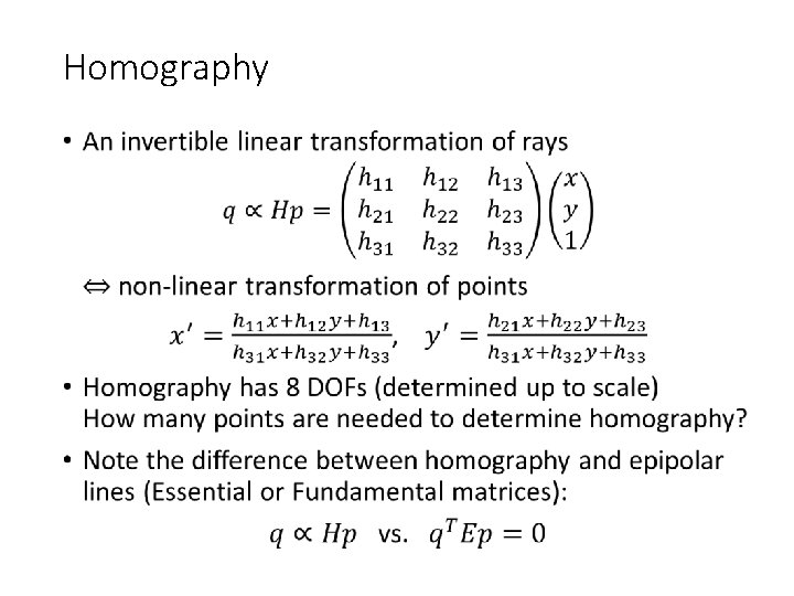 Homography • 