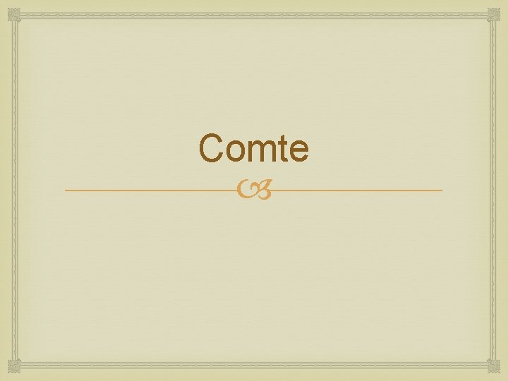 Comte 