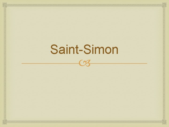 Saint-Simon 