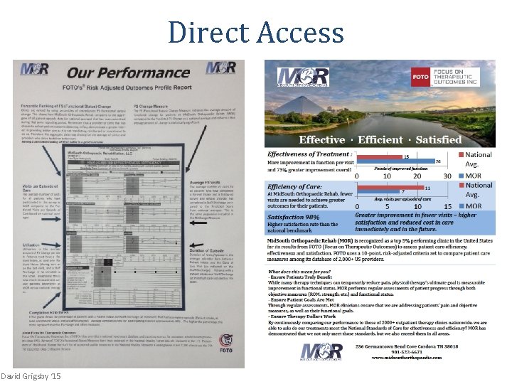 Direct Access David Grigsby ‘ 15 