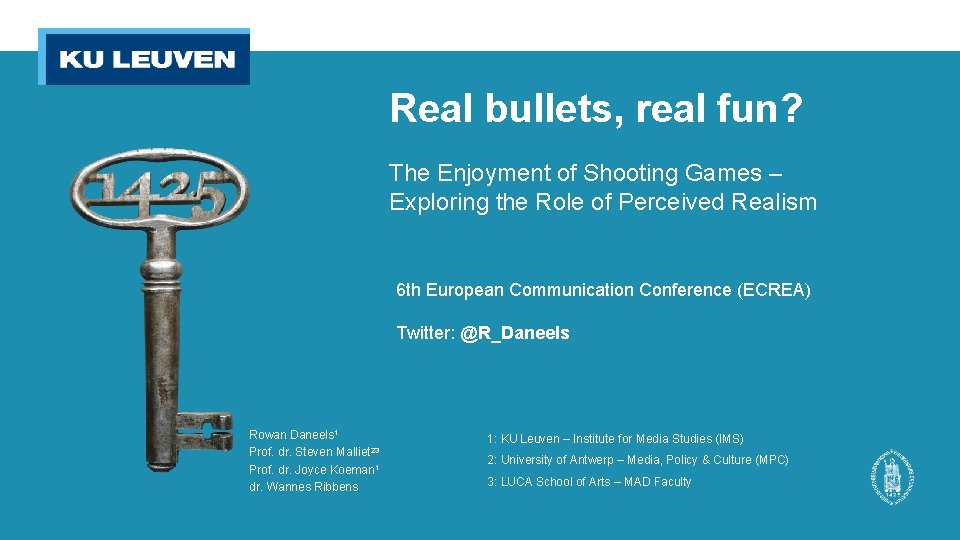 Real bullets, real fun? The Enjoyment of Shooting Games – Exploring the Role of