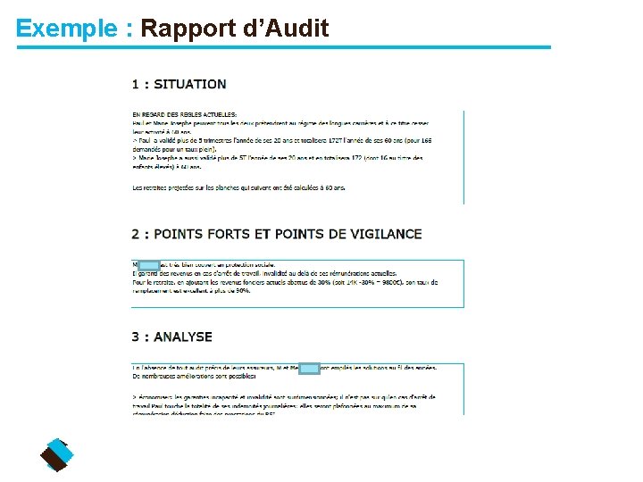 Exemple : Rapport d’Audit 