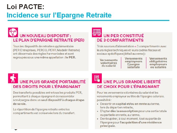 Loi PACTE: Incidence sur l’Epargne Retraite 